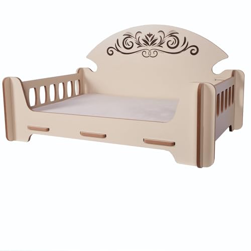 Générique Modulares Bett aus Holz für Katzen und kleine Hunde – elegantes Design mit dekorativer Rückenlehne – bequemes und zerlegbares Bett – 58 x 41 x 18 cm Générique Modulares Bett aus Holz für Katzen und kleine Hunde – elegantes Design mit dekorativer Rückenlehne – bequemes und zerlegbares Bett – 58 x 41 x 18 cm von Générique