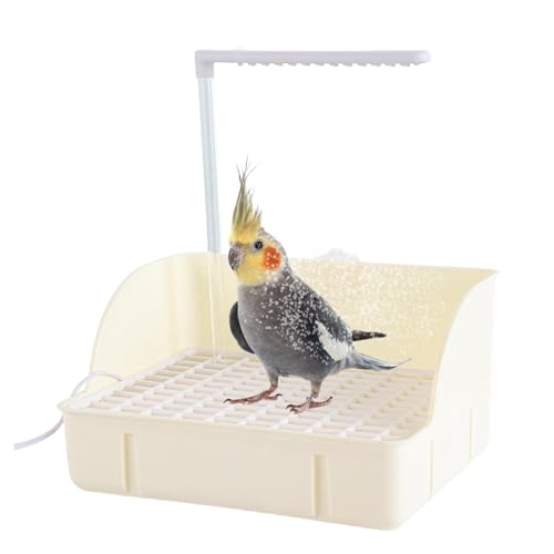 Générique Pet Bird Käfig – Board Board Box Spielzeug, automatische Birds Bath Dusche | Vogel-Duschwanne von Générique