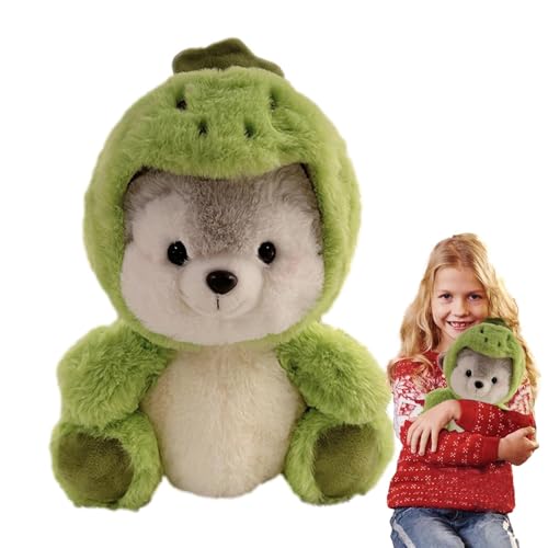 Générique Plüschtier Husky – umgebautes Haustier Koala Schwein, Fuchs, Dinosaurier aus Plüsch, beruhigendes Schlafkissen S Husky, für Hunde, aus Fell von Générique