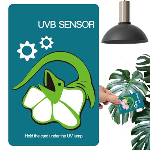 Générique Reptile Sunlight Radiation Tester Card, Sunlight Radiation Sensor Card | Schnelltestkarte für Sonnenlichtstrahlungslampen - Über 500 Mal einfache Messkarte für Pflanzen und Gartenarbeiten von Générique