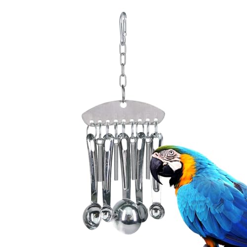 Générique Vogel-Kauspielzeug für , Edelstahl Vogel Löffel Ring Spielzeug, Nagen Schaufeln Spielzeug für Sittiche, Finken, Kakadus, Wellensittiche, Lovebirds, Interaktives Générique Vogel-Kauspielzeug für , Edelstahl Vogel Löffel Ring Spielzeug, Nagen Schaufeln Spielzeug für Sittiche, Finken, Kakadus, Wellensittiche, Lovebirds, Interaktives von Générique