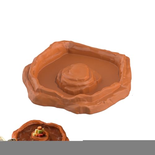 Générique Wasserwanne für Schildkröten, Teich für Reptilien, rutschfeste Schüssel für Wasser und Futter für Schildkröten, mit Rampe für Aquarium, Bac, Terrarium für Gecko, Schlange, Bardrache von Générique