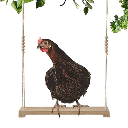 Hähnchenstange Swing – Geflügellaufsstange – Hühnerstall-Zubehör | Langlebiges und komfortables Swing für Hühner, Vögel und Kleintiere, perfekt zum Anreichern von Générique