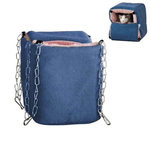 Hamster-Hängematte für Käfig, Hängematte für Haustiere, für Käfig, Eichhörnchennest für Frettchenbett, warme Chinchilla-Hängematte, Käfignest, Hamsterschaukel, Zubehör Hamster-Hängematte für Käfig, Hängematte für Haustiere, für Käfig, Eichhörnchennest für Frettchenbett, warme Chinchilla-Hängematte, Käfignest, Hamsterschaukel, Zubehör von Générique