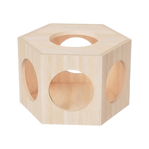 Hamster Hide Out | Haus aus Holz für Hamster, Käfigzubehör für kleine Tiere, Dekoration für Labyrinth, Rennmäuse, Mäuse, Chinchillas, Meerschweinchen von Générique