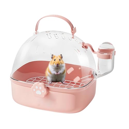 Hamster-Transportbox | Tragbarer Reisekäfig für kleine Nagetiere mit Wasserflasche | atmungsaktives Transportzubehör für Vögel, Igel, Chinchillas, Nymphensittiche Hamster-Transportbox | Tragbarer Reisekäfig für kleine Nagetiere mit Wasserflasche | atmungsaktives Transportzubehör für Vögel, Igel, Chinchillas, Nymphensittiche von Générique