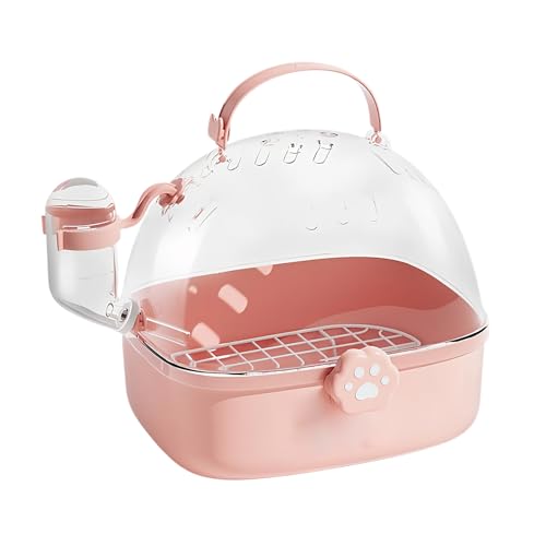 Hamster-Transportbox | Tragbarer Reisekäfig für kleine Nagetiere mit Wasserflasche | atmungsaktives Transportzubehör für Vögel, Igel, Chinchillas, Nymphensittiche Hamster-Transportbox | Tragbarer Reisekäfig für kleine Nagetiere mit Wasserflasche | atmungsaktives Transportzubehör für Vögel, Igel, Chinchillas, Nymphensittiche von Générique