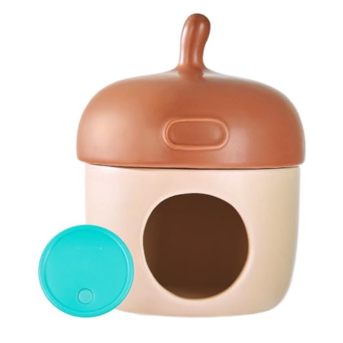 Hamsterhaus, Cute Ceramic Acorn Hamster Cave, Ice Cage Zubehör, 5,71 x 7,28 Zoll (14 x 17,28 cm), kleine Tier-Dekoration, Käfigdekoration für Hamster, Gerbils, Mice von Générique