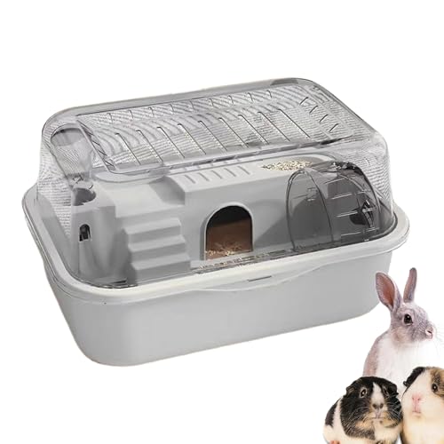 Hamsterkäfig | Doppelstöckiger Hamsterkäfig mit Laufrad, Lebensraum für Kleintiere, inklusive Essbereich, Ruhe und Spiel für Rennmäuse, Eichhörnchen und Chinchilla von Générique