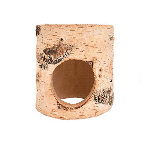 Hamstertunnel – Hamsterversteck aus Holz, Baumkastenrohr | Natürlicher Birkentunnel aus Birke für syrische Zwerghamster, Rennmäuse, Mäuse, Frettchen, Kauspielzeug für Esc von Générique