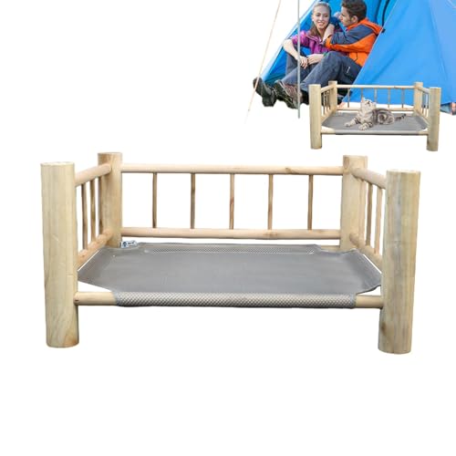 Haustier-Hammock Bed, Wooden Cat Swing Bed, Elevated for Small Animals – Easy Assembly Hammock with Oxford Fabric Pad, abnehmbar für Puppies, Kaninchen, Bunnies und mehr Haustier-Hammock Bed, Wooden Cat Swing Bed, Elevated for Small Animals – Easy Assembly Hammock with Oxford Fabric Pad, abnehmbar für Puppies, Kaninchen, Bunnies und mehr von Générique