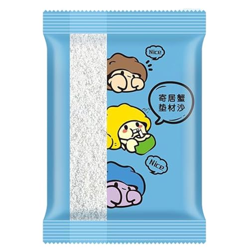 Hermit Crab Sand, Kalzium-angereicherte Reptilienbedding, feines weißes Substrat für natürliche Lebensräume, sicheres Tankzubehör für Hermit Crabs, Hamster und Aquarien von Générique