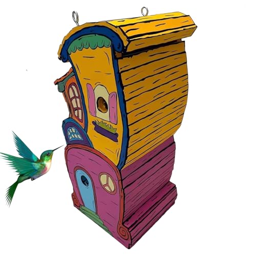 Holzvogelhaus, Vogelhaus, Vogelnestbox, 50,9 x 40,8 x 40,8 cm, niedlich, kompakt, handgemacht, wetterfest, mit Stange für Hummingbird Outdoor Garten Holzvogelhaus, Vogelhaus, Vogelnestbox, 50,9 x 40,8 x 40,8 cm, niedlich, kompakt, handgemacht, wetterfest, mit Stange für Hummingbird Outdoor Garten von Générique