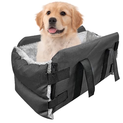 Hundeautositz – Seat Booster Mittelkonsole für Haustiere mit Tragegriff, Doppelnutzungsbett und Reisebox | Sicheres Reisebett für die Kleinen Hundeautositz – Seat Booster Mittelkonsole für Haustiere mit Tragegriff, Doppelnutzungsbett und Reisebox | Sicheres Reisebett für die Kleinen von Générique