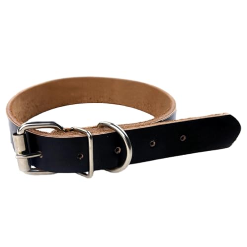 Hundehalsband aus gerolltem Leder, verstellbar, aus Metall, handgefertigt, für kleine und mittelgroße Hunde und Welpen, Halsband aus Leder Hundehalsband aus gerolltem Leder, verstellbar, aus Metall, handgefertigt, für kleine und mittelgroße Hunde und Welpen, Halsband aus Leder von Générique
