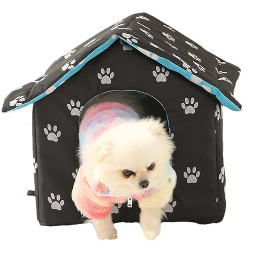 Hundehütte für den Außenbereich, für Wildkatzen, mit Dach aus wasserdichtem Oxford-Stoff, einfach zu montieren, geeignet für halbgeschlossene Outdoor-Hunde Hundehütte für den Außenbereich, für Wildkatzen, mit Dach aus wasserdichtem Oxford-Stoff, einfach zu montieren, geeignet für halbgeschlossene Outdoor-Hunde von Générique