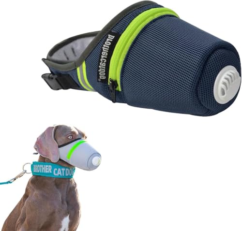 Hundemaske, wiederverwendbar, atmungsaktiv, mit Luftfilter, verstellbare Gas-Gesichtsmaske für große und kleine Hunde von Générique