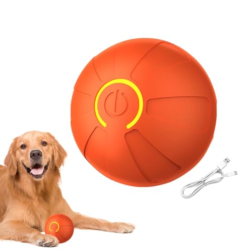 Interaktiver rotierender Ball für Haustiere – rotierender Ball für Hunde | intelligenter automatischer Rollball | abnehmbarer Böser Ball für Hunde | Jagdball nachfüllbar von Générique