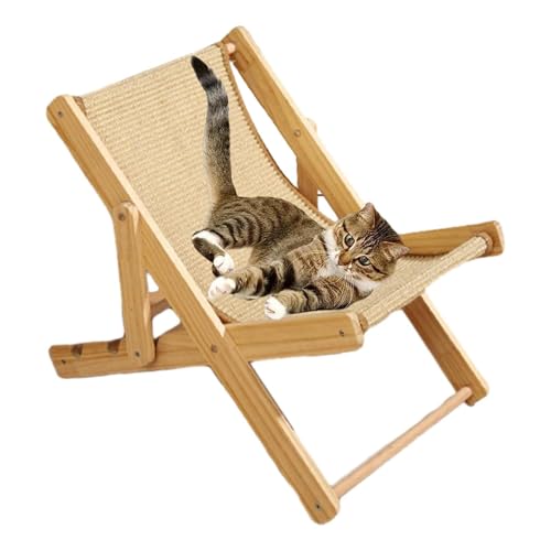 Katzen-Loungesessel – Hängematte mit hoher Hängematte, tragbarer Haustier-Ruhesitz | 10 kg entfernbarer Fleischrahmen für Kätzchen, kleine Hunde, Kaninchen, Schlafbereich, eingebetteter Katzenstuhl von Générique
