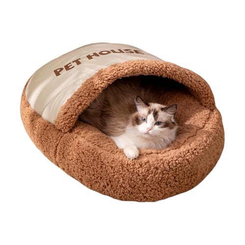 Katzenbett, Katzenbett mit Kapuze, kuschelige Tasche für Katzen und Welpen im Winter, drinnen und draußen und auf Reisen von Générique