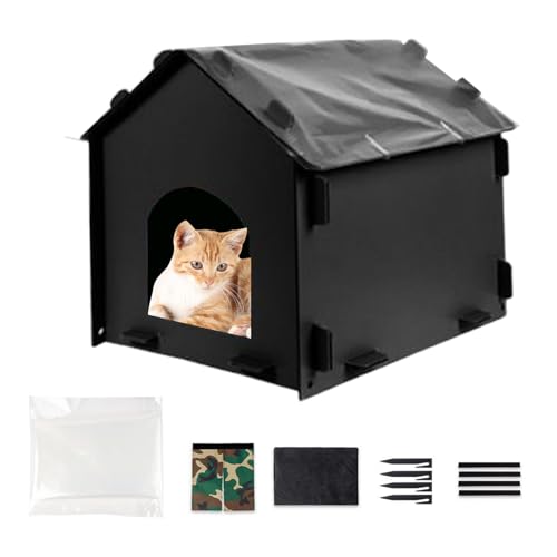 Katzenhaus für den Außenbereich, wasserdicht, für Kätzchen, isoliert, für den Winter, für Katzen, Hunde, Kaninchen, Schlafen, Verstecken, Spielen, Terrasse, Balkon, Camping von Générique
