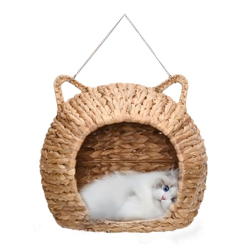 Katzennest aus geflochtenem Weidengeflecht, Katzenbett aus natürlicher Weide | Kuppelwiege, handgewebt, Unterschlupf, Hängematte für drinnen und draußen, Möbel für Unterschlupf Katzennest aus geflochtenem Weidengeflecht, Katzenbett aus natürlicher Weide | Kuppelwiege, handgewebt, Unterschlupf, Hängematte für drinnen und draußen, Möbel für Unterschlupf von Générique