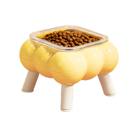 Katzenschüssel, Haustierfeeder, geraute Nahrungsmitteldish, gefedertes Wasser mit Anti-Black Chin Design für den täglichen Gebrauch zu Hause, auf Reisen, in der Wohnung, im Boden dunkles Pink, Gelb Katzenschüssel, Haustierfeeder, geraute Nahrungsmitteldish, gefedertes Wasser mit Anti-Black Chin Design für den täglichen Gebrauch zu Hause, auf Reisen, in der Wohnung, im Boden dunkles Pink, Gelb von Générique