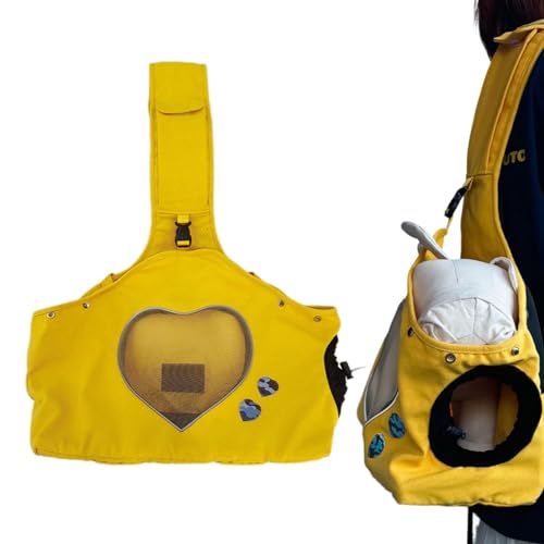 Katzentragetasche, Welpen-Reisetasche, atmungsaktive Haustier-Schultertasche, weiche Seiten, kleine Haustier-Tragetasche mit verstellbaren Trägern, Netz-Belüftung für Langstreckenreisen, 37 x 33 x 17 von Générique