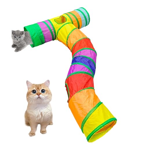 Katzentunnel – Tunnel für Katzen mit integriertem Ball – Indoor-Spiel für Haustiere | faltbares Kätzchenhaus mit Beobachtungsloch – für kleine Rassen, und drinnen Katzentunnel – Tunnel für Katzen mit integriertem Ball – Indoor-Spiel für Haustiere | faltbares Kätzchenhaus mit Beobachtungsloch – für kleine Rassen, und drinnen von Générique