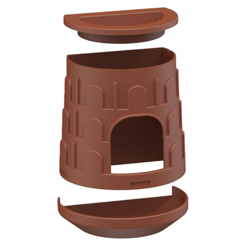 Kleines Reptilien-Hide, Gecko Reptile House Hiding Cave, Top Food & Water Basin Design, Removable Landscape Ornament and Easy to Clean, Ideal for Tank, Enclosure, Terrarium Setup von Générique