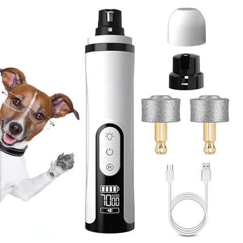 Krallen-Grider für Hunde, elektrisch, wiederaufladbar, mit doppeltem LED-Licht, 3 Geschwindigkeitsstufen, für kleine, mittlere und große Hunde Krallen-Grider für Hunde, elektrisch, wiederaufladbar, mit doppeltem LED-Licht, 3 Geschwindigkeitsstufen, für kleine, mittlere und große Hunde von Générique