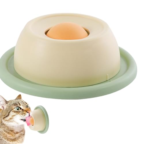 Langsam fütternde Katzenfutterschüssel, langsam fütternde Katzenfutterschüssel, interaktive rotierende runde Leckmatte für langsames Füttern | Lustige Puzzle-Futterschale gegen Erbrechen von Générique