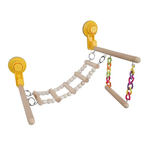 Leiter für Papageien – Vogelstange mit Saugnapf, Spielplatz mit stehender Kletterplattform | Zubehör für Vögel für Wellensittiche, Ara, Kakadus, Saugnapfspielzeug Leiter für Papageien – Vogelstange mit Saugnapf, Spielplatz mit stehender Kletterplattform | Zubehör für Vögel für Wellensittiche, Ara, Kakadus, Saugnapfspielzeug von Générique
