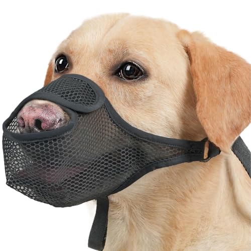 Muzzle for Dog, Breathable Barking Prevention Cover, Soft Adjustable Pet Guard, Mesh Mouthpiece for Scavenging Control, Comfortable Safety Solution for Families and Dog Lovers Muzzle for Dog, Breathable Barking Prevention Cover, Soft Adjustable Pet Guard, Mesh Mouthpiece for Scavenging Control, Comfortable Safety Solution for Families and Dog Lovers von Générique