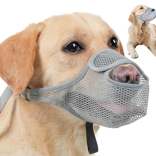 Muzzle for Dog, Breathable Barking Prevention Cover, Soft Adjustable Pet Guard, Mesh Mouthpiece for Scavenging Control, Comfortable Safety Solution for Families and Dog Lovers Muzzle for Dog, Breathable Barking Prevention Cover, Soft Adjustable Pet Guard, Mesh Mouthpiece for Scavenging Control, Comfortable Safety Solution for Families and Dog Lovers von Générique