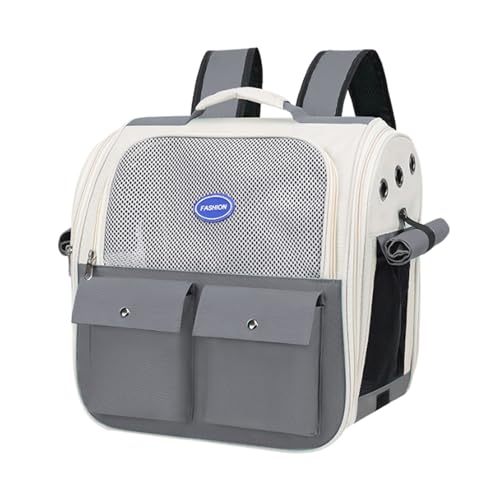 __PLACEHOLDER_BRAND_0__ Rucksack für Katzen – Tier-Transporter, atmungsaktives Netz, Tragetasche für Welpen | Tier von Fluggesellschaft zugelassen, faltbar, ausziehbar für Reisen und Wandern von Générique
