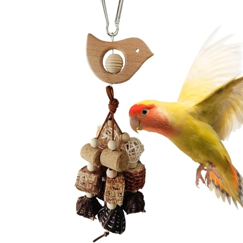 Parakeet Vogelkäfig-Spielzeug, natürliches Holzkäfig-Zubehör für Lovebirds, Sun Conure, Cockatiels, Käfigspielzeug für kleine Vögel, zum Aufhängen von Kaugummi, Spielzeug für Haustiervögel, Spielzeug Parakeet Vogelkäfig-Spielzeug, natürliches Holzkäfig-Zubehör für Lovebirds, Sun Conure, Cockatiels, Käfigspielzeug für kleine Vögel, zum Aufhängen von Kaugummi, Spielzeug für Haustiervögel, Spielzeug von Générique