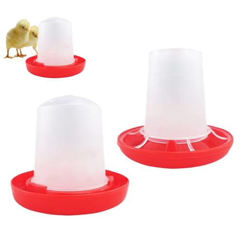 Poultry Waterer, Chick Feeder-Set, automatisches Lebensmittelspender, Spill-Resistentes Design, kleine Wasserversorgung für Farm Backyard Barn Indoor Outdoor Nutzung, 3,62 Zoll von Générique