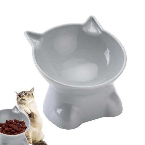 Raised Cat Bowl – Whisker Friendly 15-Degree Tilt Elevated Cat Food Bowls for Food, Anti-Vomit Cat Bowls für drinnen Katzen, 5,31 Zoll, Shallow Cat Bowl-Raised Cat Food Bowl, Food & Water Shallow Cat Raised Cat Bowl – Whisker Friendly 15-Degree Tilt Elevated Cat Food Bowls for Food, Anti-Vomit Cat Bowls für drinnen Katzen, 5,31 Zoll, Shallow Cat Bowl-Raised Cat Food Bowl, Food & Water Shallow Cat von Générique