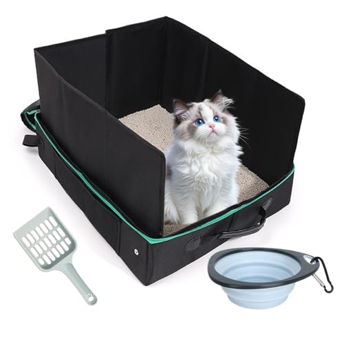 Reise-Klobox | Katzentoilette Travel hart, Transporttoilette leicht wasserdicht, auslaufsicher, mit Deckel und Griff für Hotelaufenthalte von Générique