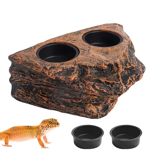 Reptile Dish, 2-Cup Imitation Rock Bowl, Aquarium Decoration Accessory, Small Turtle Habitat Feeder, Animal Feeding Tray for Spider, Snake, Turtle and Exotic Pet Enclosures Reptile Dish, 2-Cup Imitation Rock Bowl, Aquarium Decoration Accessory, Small Turtle Habitat Feeder, Animal Feeding Tray for Spider, Snake, Turtle and Exotic Pet Enclosures von Générique