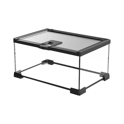 Reptile Tank, Amphibians Käfig, 11,81 x 7,87 x 5,91 Zoll Terrarium Glass Box Multifunktional Habitat Enclosure Transparent für Turtles Geckos Lizards Kleine Pets von Générique