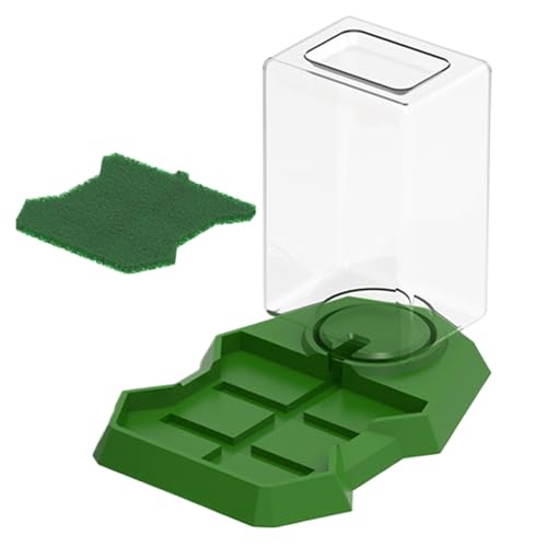 Reptile Water Dispenser, Gecko Water Dish, Large Capacity Anti-Drowning Lizard Drink Feeder Bottle mit absorbierender Baumwolle für Regenwaldtanks Breeding Boxen, Grün, PP-Material Reptile Water Dispenser, Gecko Water Dish, Large Capacity Anti-Drowning Lizard Drink Feeder Bottle mit absorbierender Baumwolle für Regenwaldtanks Breeding Boxen, Grün, PP-Material von Générique