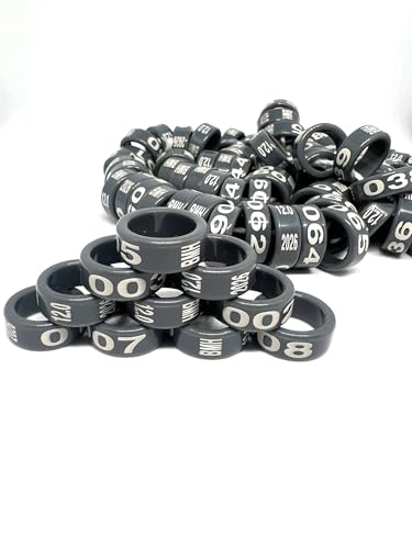 Ringe für Vögel aus Kunststoff 2026 Tauben/Hühner/Muschen/Ente, 08 mm (100) von Générique