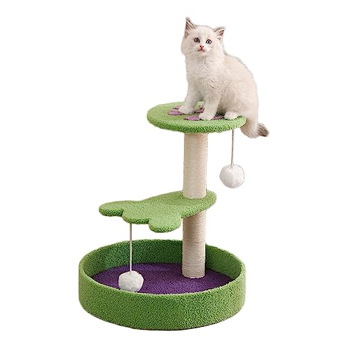 Shibohan Katzenkratzbaum, 47 cm, Blumenform, mit Ball, Spielzeug für Kätzchen, für ausgewachsene Katzen, Grün, Blau Shibohan Katzenkratzbaum, 47 cm, Blumenform, mit Ball, Spielzeug für Kätzchen, für ausgewachsene Katzen, Grün, Blau von Générique