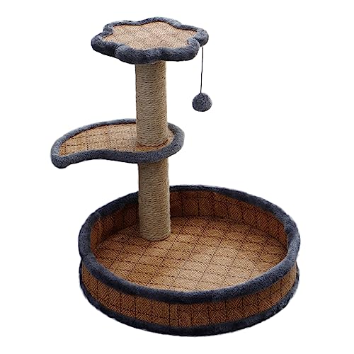 Shibohan Kratzbaum 44 cm im antiken Design mit Ball Spielzeug für Kätzchen für ausgewachsene Katzen, Dunkelblau, Hellblau, Gelb Shibohan Kratzbaum 44 cm im antiken Design mit Ball Spielzeug für Kätzchen für ausgewachsene Katzen, Dunkelblau, Hellblau, Gelb von Générique