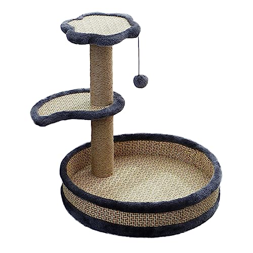Shibohan Kratzbaum 44 cm im antiken Design mit Ball Spielzeug für Kätzchen für ausgewachsene Katzen, hellblau Shibohan Kratzbaum 44 cm im antiken Design mit Ball Spielzeug für Kätzchen für ausgewachsene Katzen, hellblau von Générique