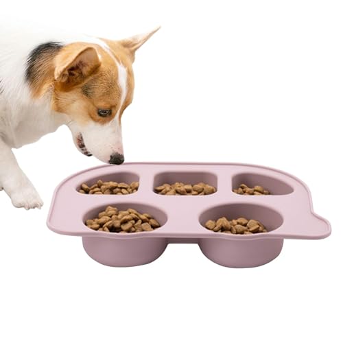 Silikonnapf für Hunde, Katzennapf aus Silikon | Futtertrenntablett für Tiere, Futtertablett für Hunde und Katzen, geteiltes Tablett aus Silikon, A von Générique
