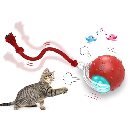 Smart Ball Cat Toys – Intelligenter interaktiver Katzenspielzeug, automatischer beweglicher Ball | USB wiederaufladbar, mit 3 Modi – elektrischer Katzenspielzeugball interaktiver Katzenball von Générique