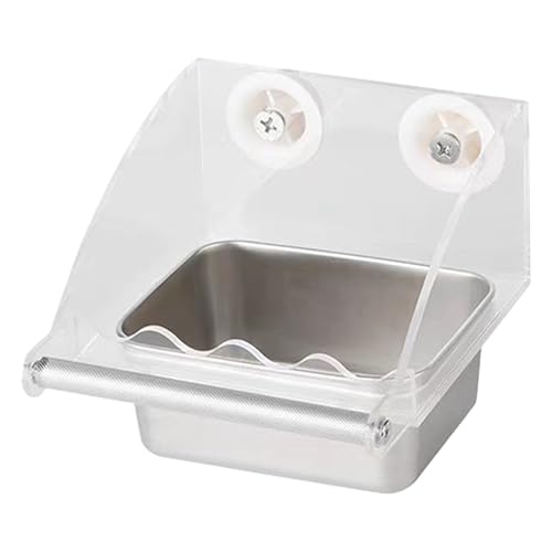 Spender für Wellensittiche – Vogelspender transparent – mit rutschfester Stange und Edelstahlwanne für Wellensittiche, Nymphensittiche, Außenbereich, Garten, Balkon, Terrasse Spender für Wellensittiche – Vogelspender transparent – mit rutschfester Stange und Edelstahlwanne für Wellensittiche, Nymphensittiche, Außenbereich, Garten, Balkon, Terrasse von Générique